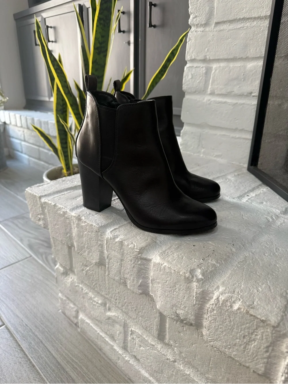 Michael Kors Black Leather Women's High Heel Ankle Boots